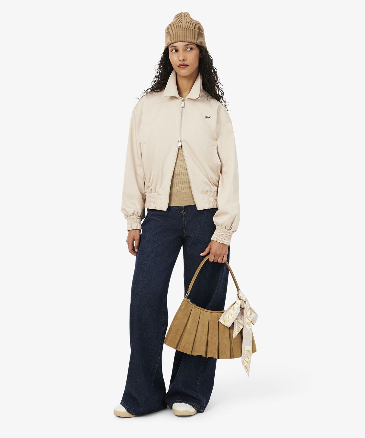 라코스테(LACOSTE) 여성 렝글렌 스웨이드 미듐 크로스바디 NU5468D56N T90