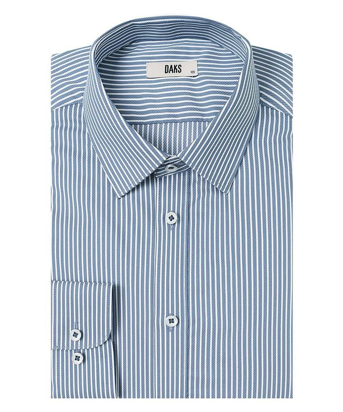 닥스셔츠(DAKS SHIRTS) 노케어 레이온혼방 스트라이프 셔츠 레귤러핏 블루_DMA1SHDL121B1