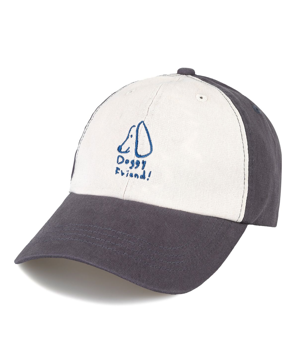 비치스앤 크림 키즈(BEACHESAND CREAM KIDS) 도기 투톤 배색 볼캡-차콜(Doggy shop Coloration two-tone Ball cap)