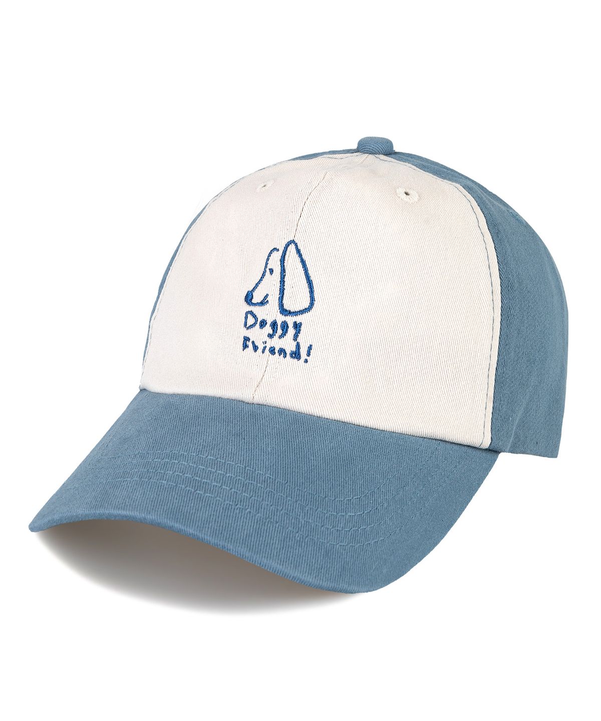 비치스앤 크림 키즈(BEACHESAND CREAM KIDS) 도기 투톤 배색 볼캡-스카이블루(Doggy shop Coloration two-tone Ball cap)