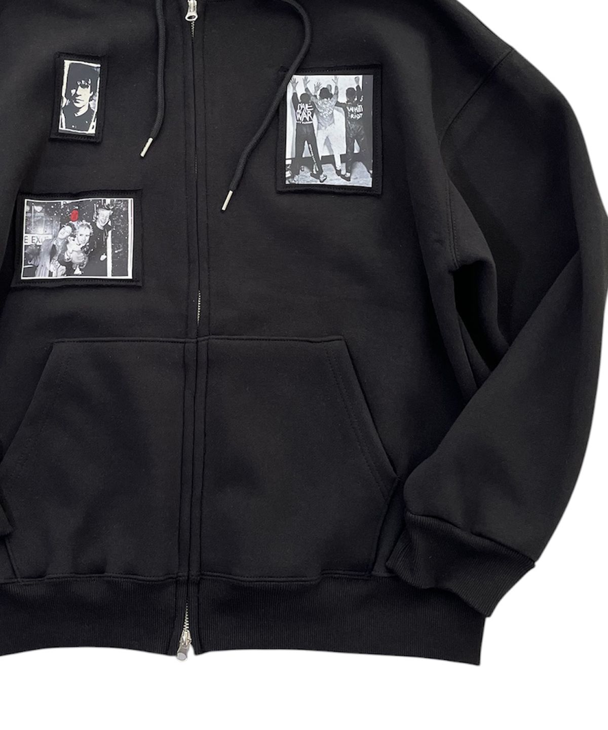 스케이터락(SK8ER ROCK) Riot Archive Sweat Hood Zip-Up (Black)