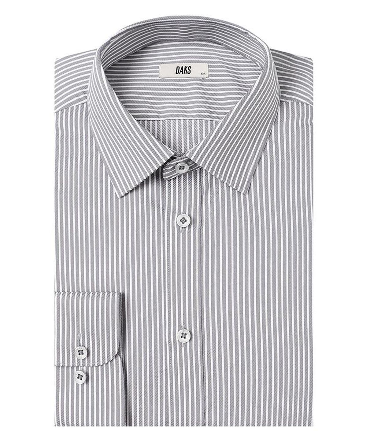 닥스셔츠(DAKS SHIRTS) 노케어 레이온혼방 스트라이프 셔츠 레귤러핏 그레이_DMA1SHDL121G1