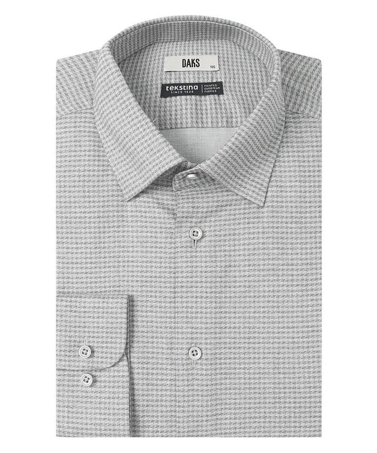 닥스셔츠(DAKS SHIRTS) 면100 스몰체크셔츠 레귤러핏 그레이_DMA1SHDL182G1