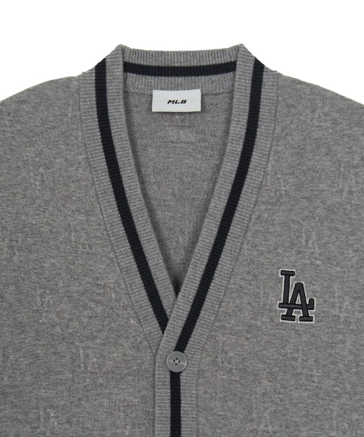 엠엘비(MLB) 클래식 모노그램 톤톤 가디건 LA (Melange Grey)