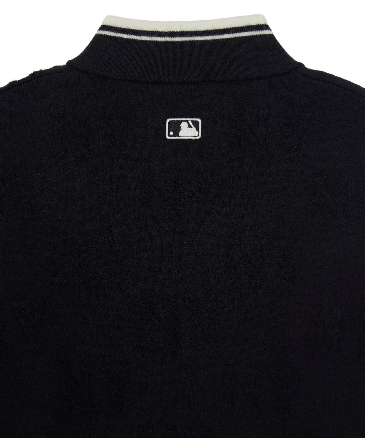 엠엘비(MLB) 여성 클래식 모노그램 톤톤 부클 집업 가디건 NY (Black)