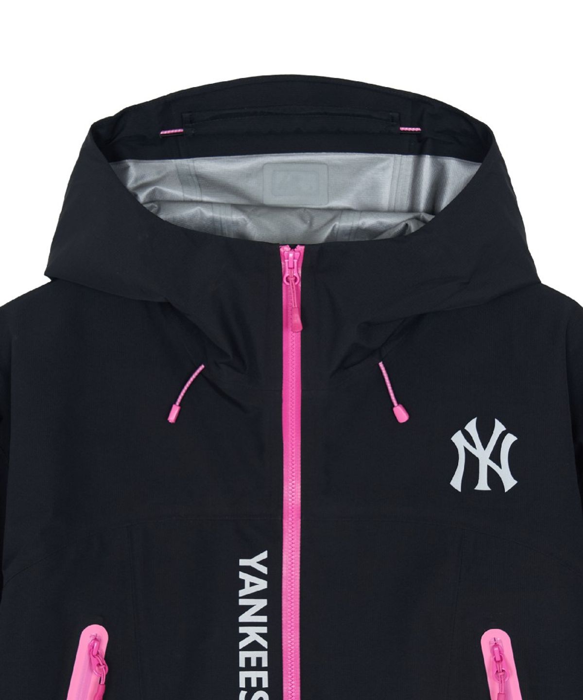 엠엘비(MLB) 여성 고어텍스 립스탑 3L 크롭 바람막이 NY (Black)