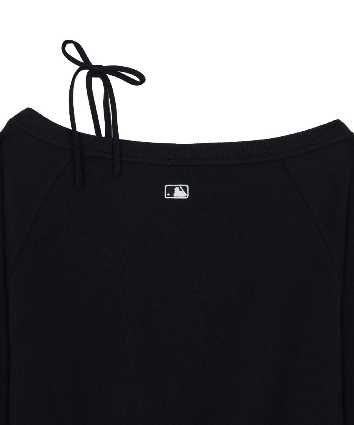 엠엘비(MLB) 여성 바시티 스포티브 리본 오프숄더 맨투맨 LA (Black)