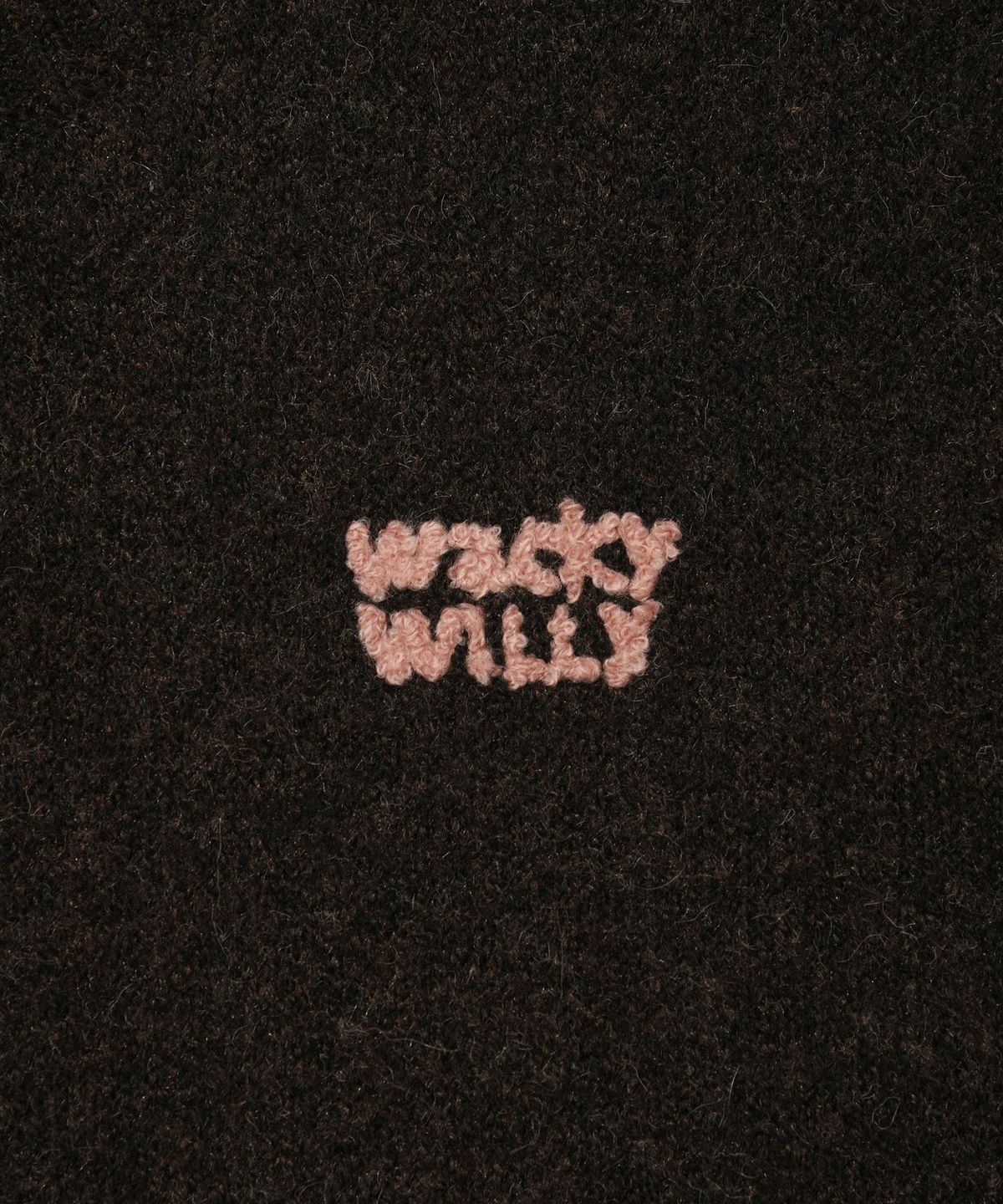 와키윌리(WACKY WILLY) 우먼스 그래픽 라운드넥 가디건 브라운