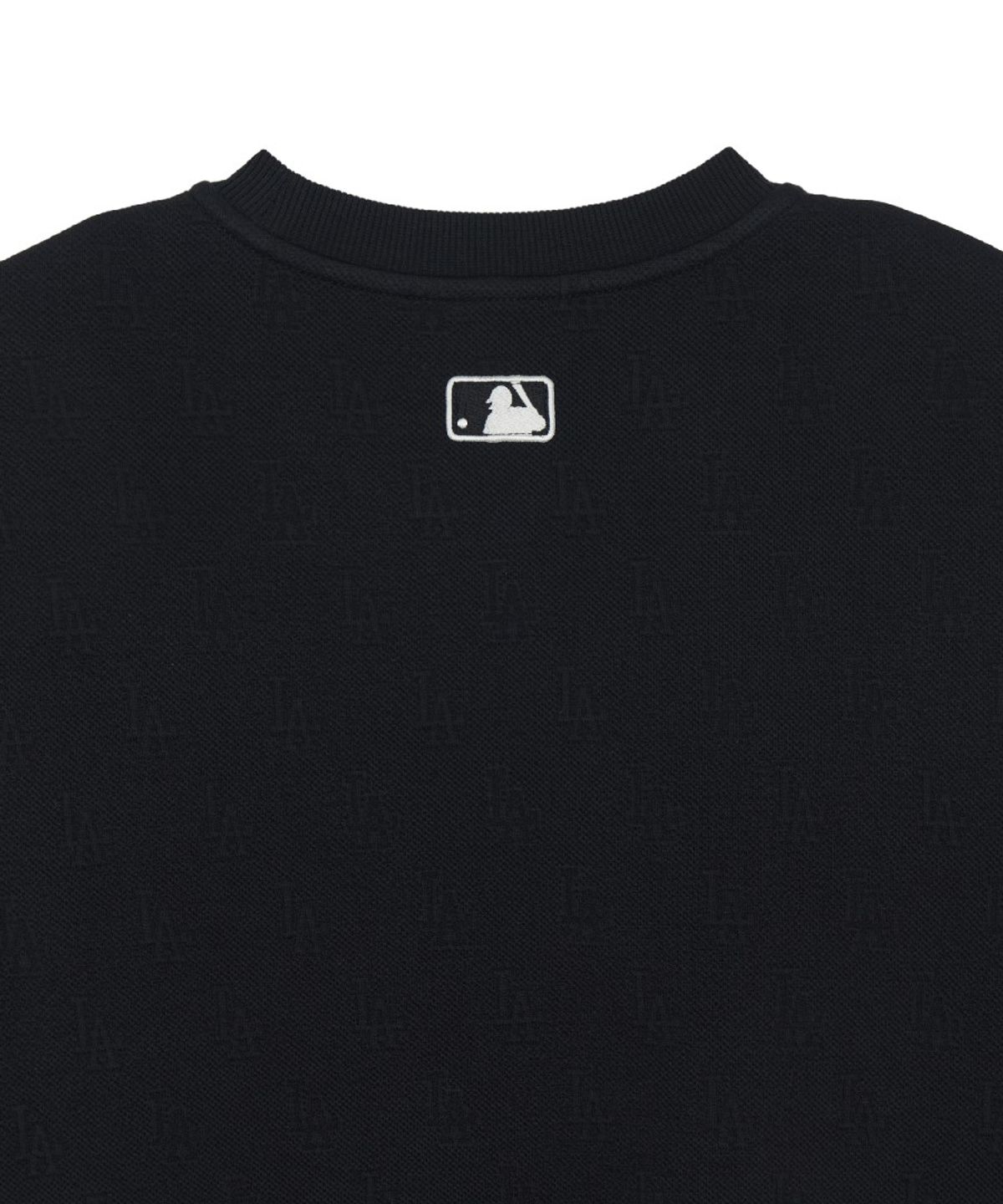 엠엘비(MLB) 클래식 모노그램 톤톤 자카드 맨투맨 LA (Black)