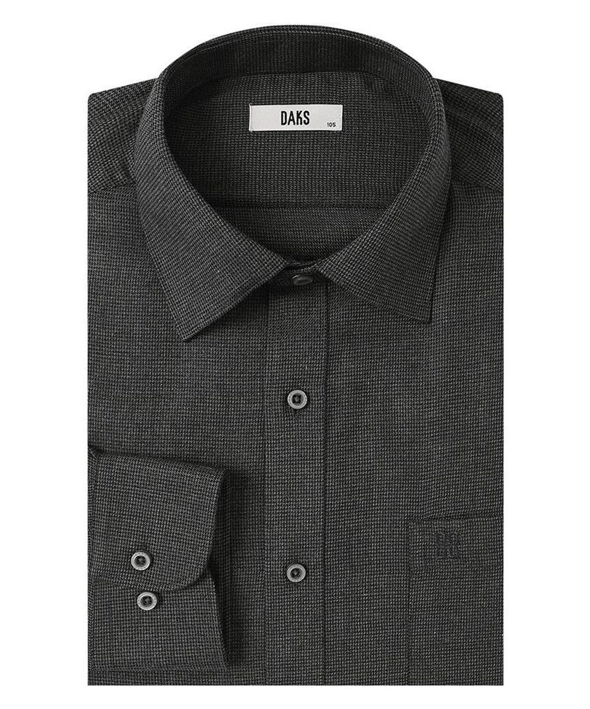 닥스셔츠(DAKS SHIRTS) 이지케어 폴리혼방 솔리드 셔츠 레귤러핏 그레이_DLA2SHDL426G1