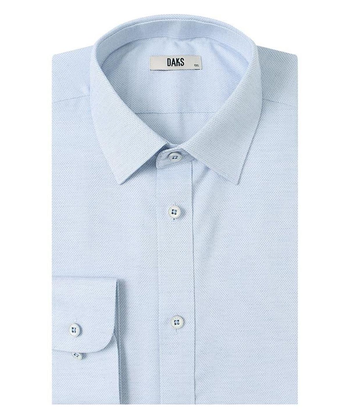 닥스셔츠(DAKS SHIRTS) 노케어 레이온혼방 솔리드 셔츠 레귤러핏 블루_DMA1SHDL126B1