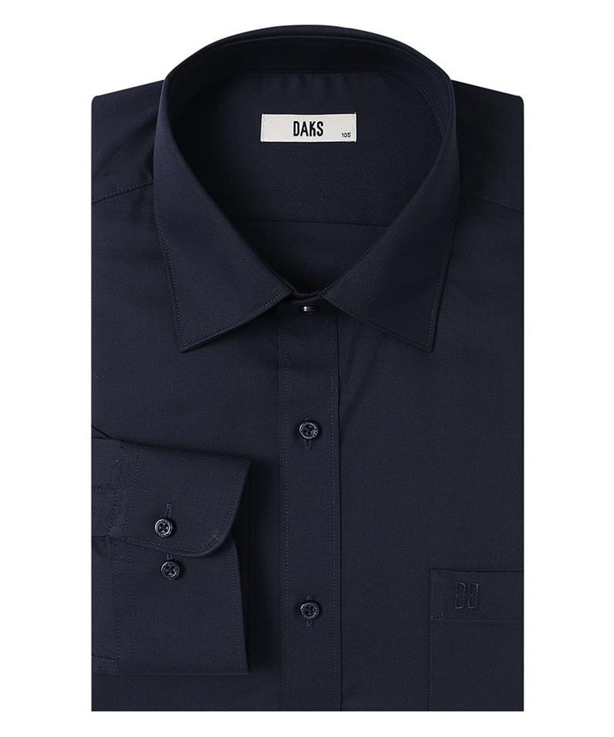닥스셔츠(DAKS SHIRTS) 폴리혼방 솔리드 셔츠 레귤러핏 네이비_DLA2SHDL401N1