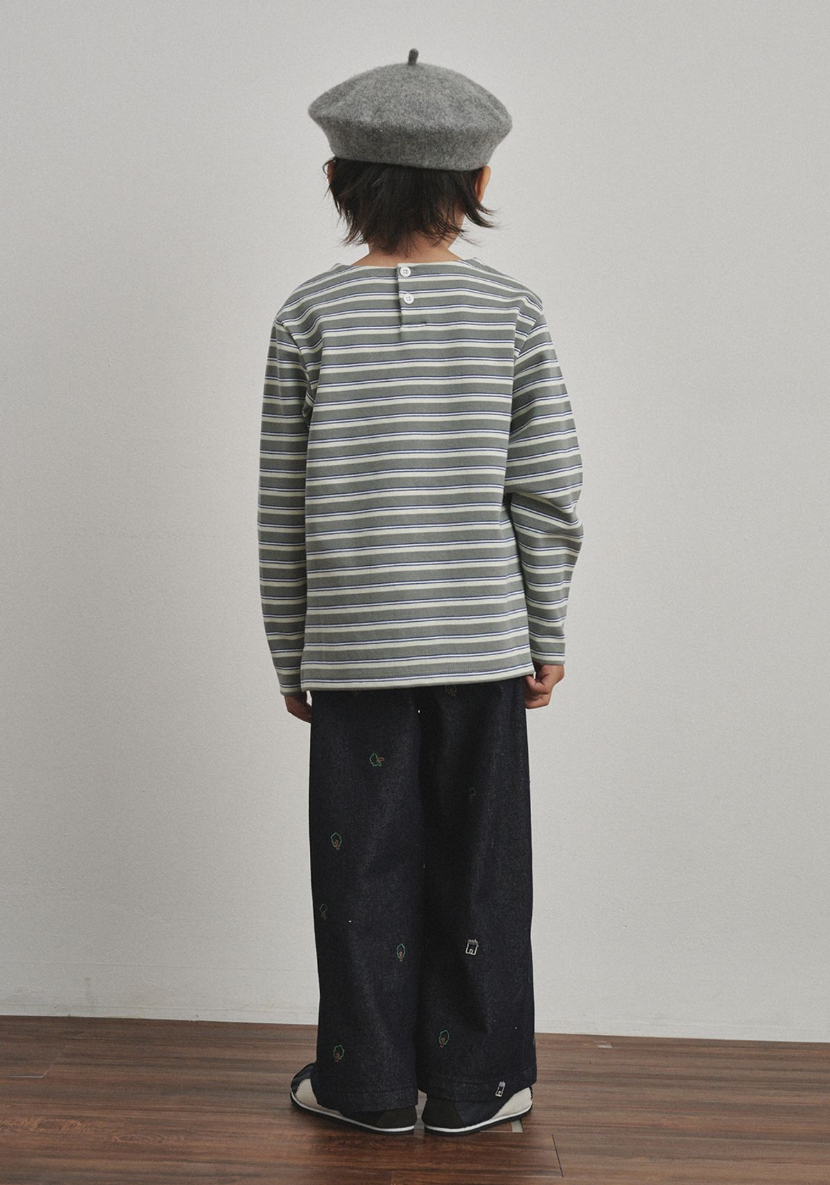 빈(BEEN) BA51TS03KK 카키 유러피안 스트라이프 티셔츠