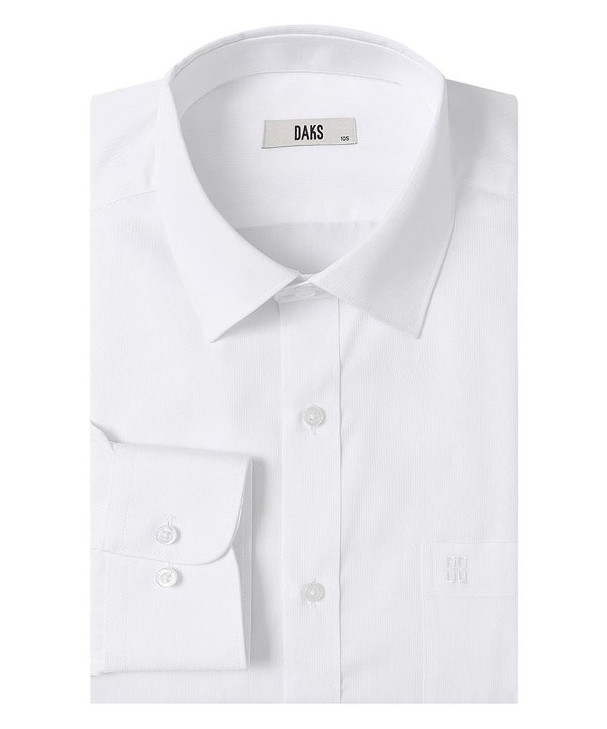 닥스셔츠(DAKS SHIRTS) 이지케어 폴리혼방 솔리드 셔츠 레귤러핏 화이트_DLA2SHDL411A1
