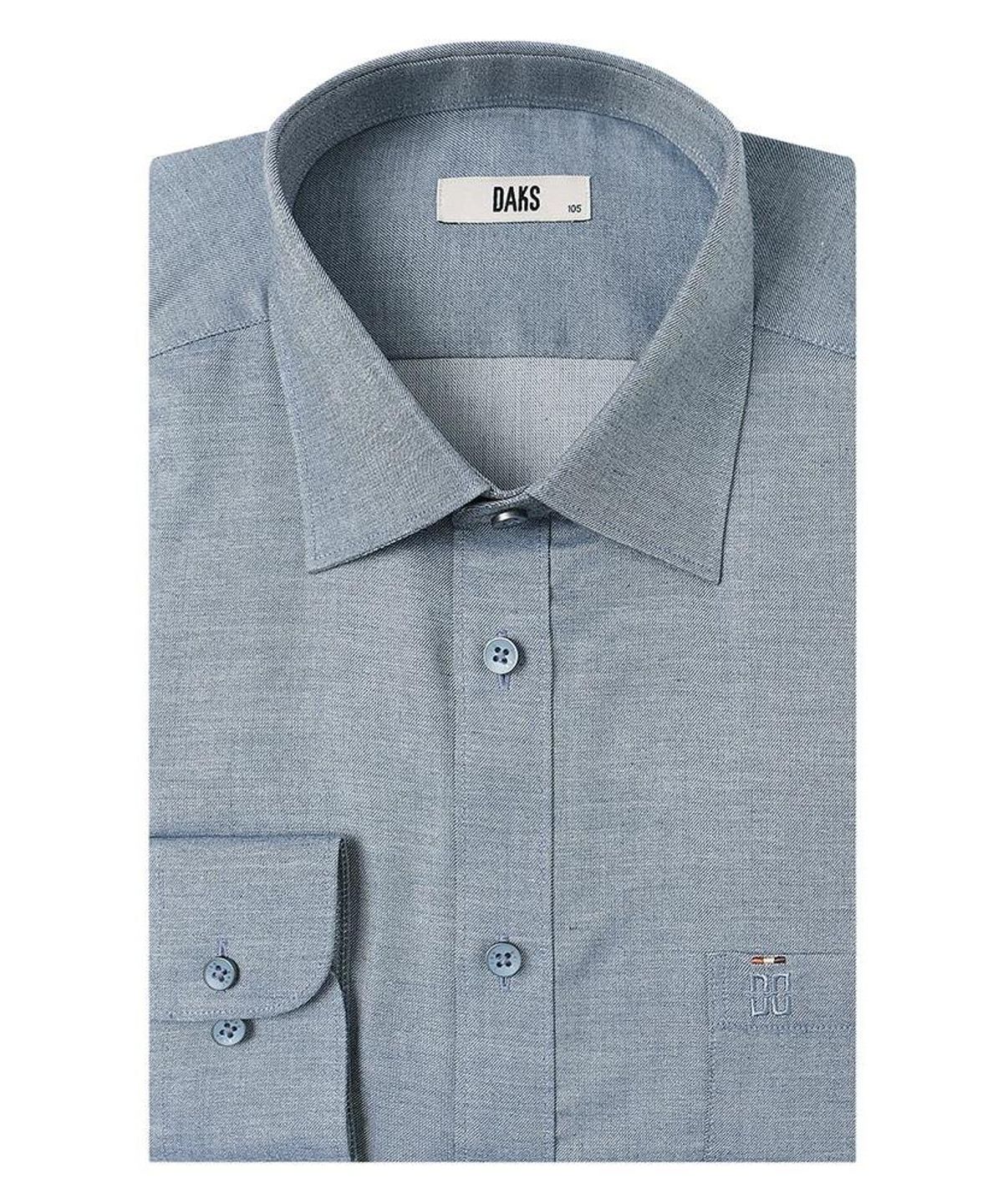 닥스셔츠(DAKS SHIRTS) 노케어 레이온혼방 솔리드 셔츠 레귤러핏 블루_DMA1SHDL106B1