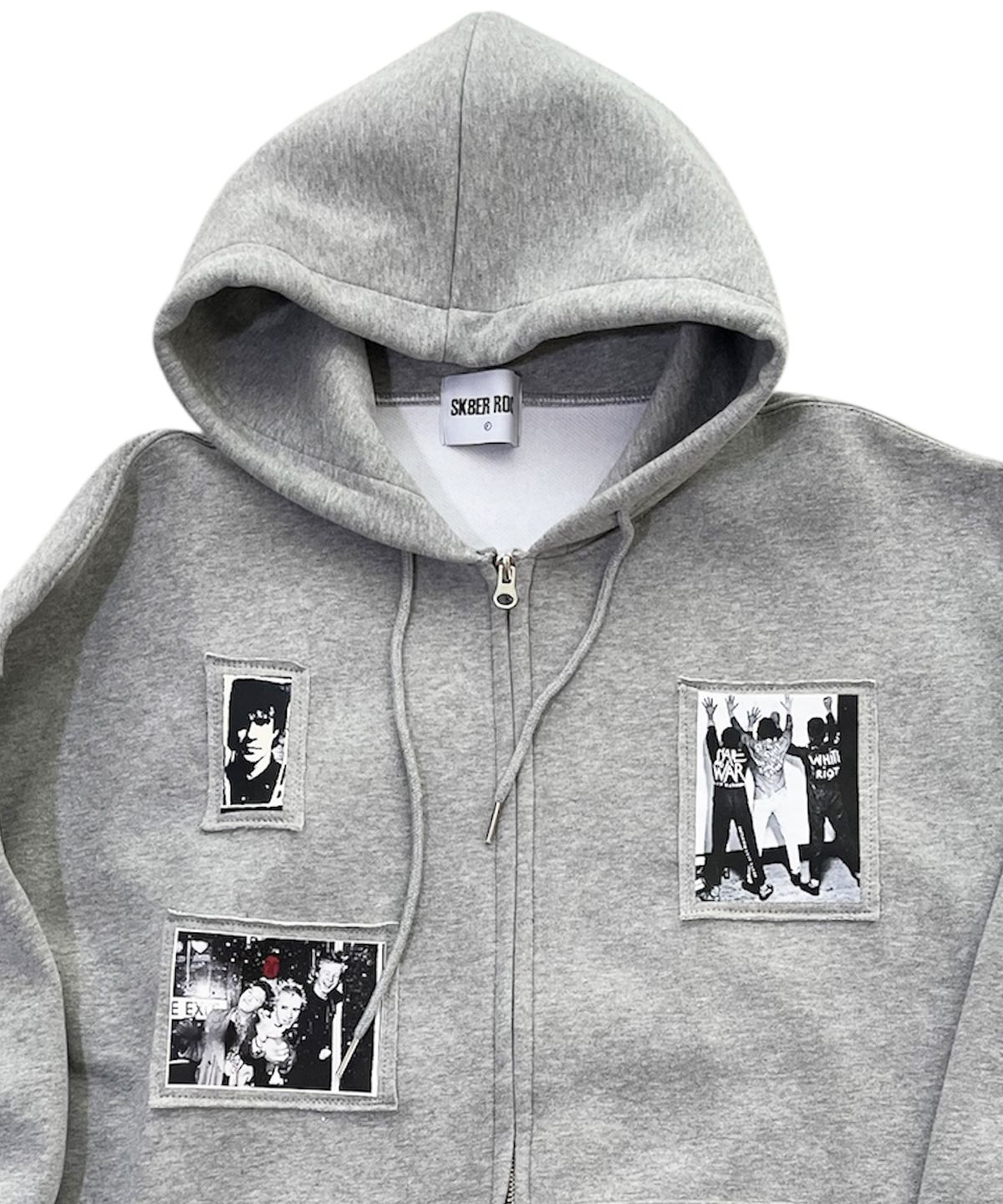 스케이터락(SK8ER ROCK) Riot Archive Sweat Hood Zip-Up (Melange gray)