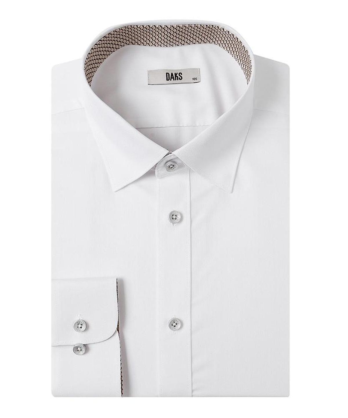 닥스셔츠(DAKS SHIRTS) 노케어 레이온혼방 솔리드 셔츠 레귤러핏 화이트_DMA1SHDL113A1
