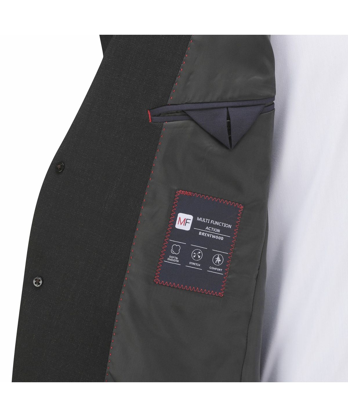 브렌우드(BRENTWOOD) 울블렌디드 액션 슬림 수트 자켓 - 다크그레이 BRFFA26642GYD