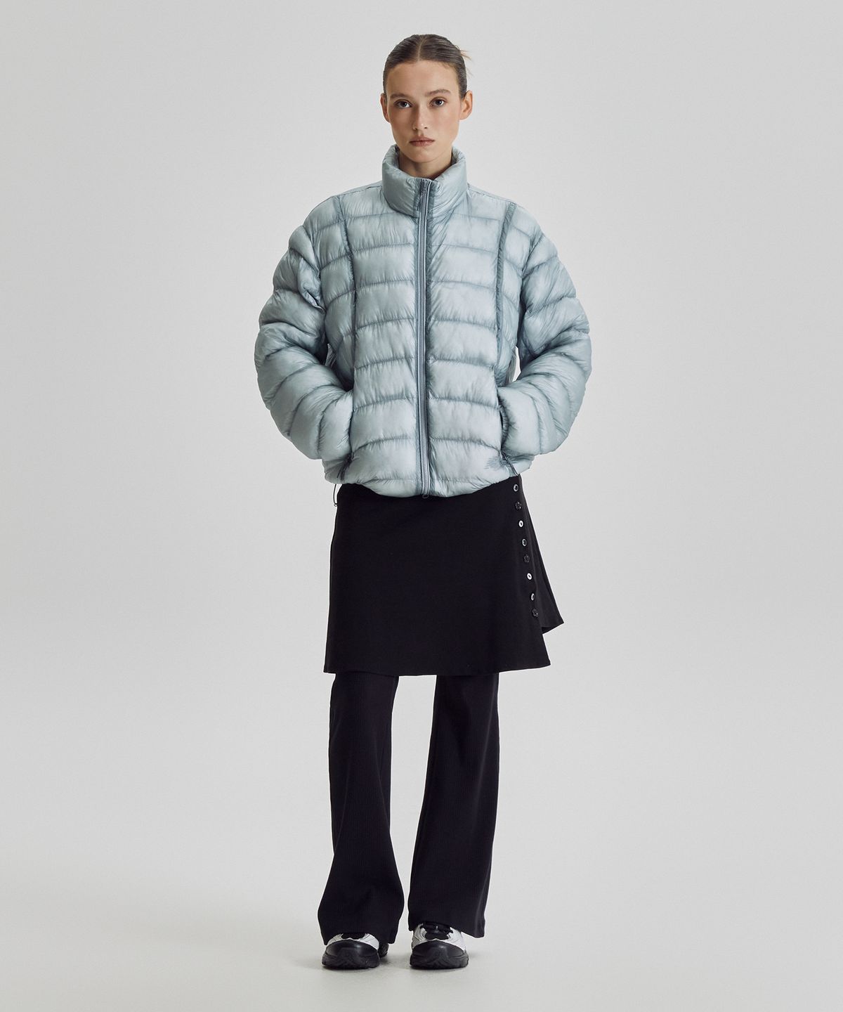 뉴발란스(NEW BALANCE) NBNQG41903 / UNI 플라잉77 슈퍼라이트 스텐드넥 경량 패딩 자켓 (A/BLUE)