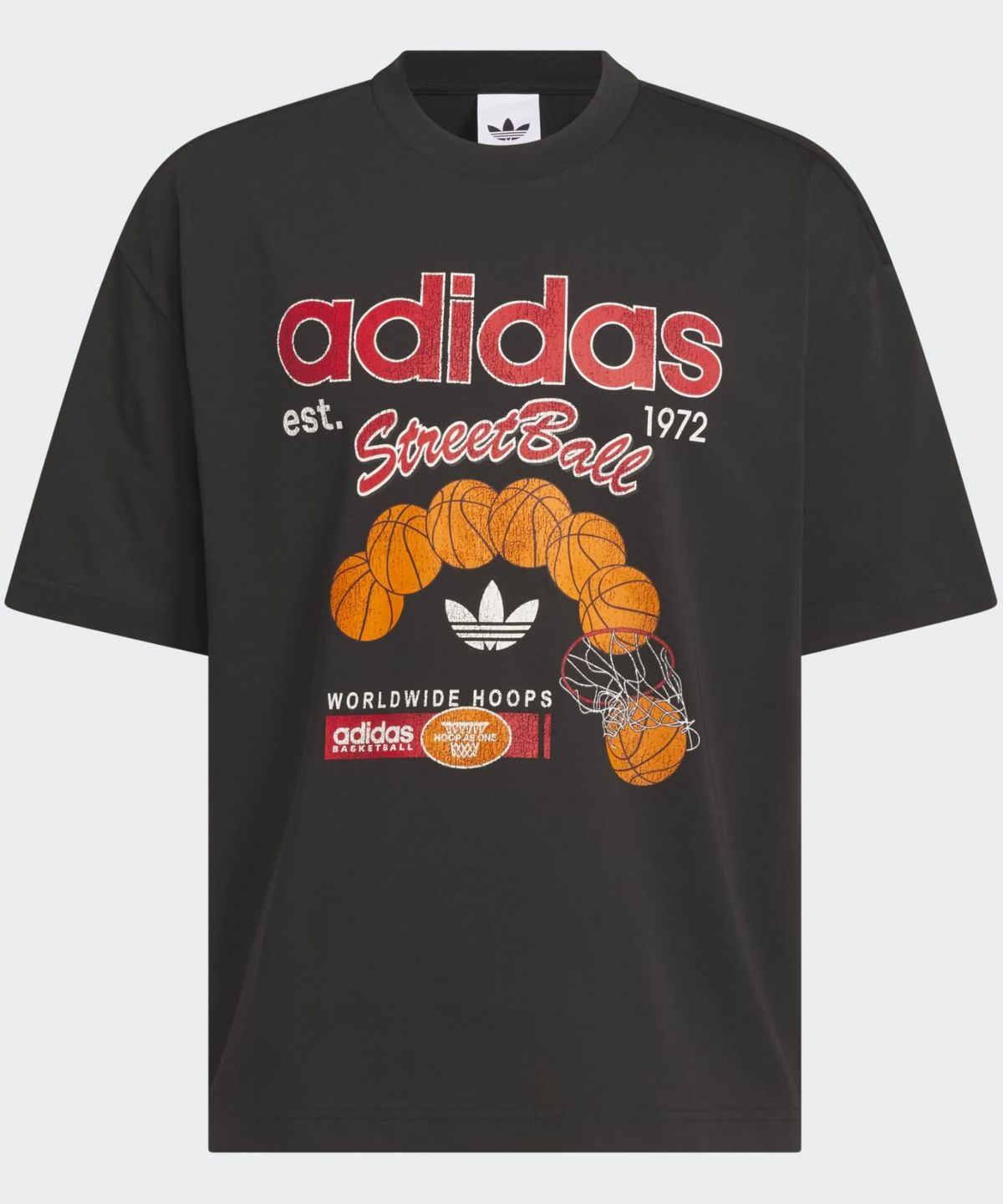 아디다스(ADIDAS) 오리지널스 스트릿볼 티 - 블랙 / KG9177