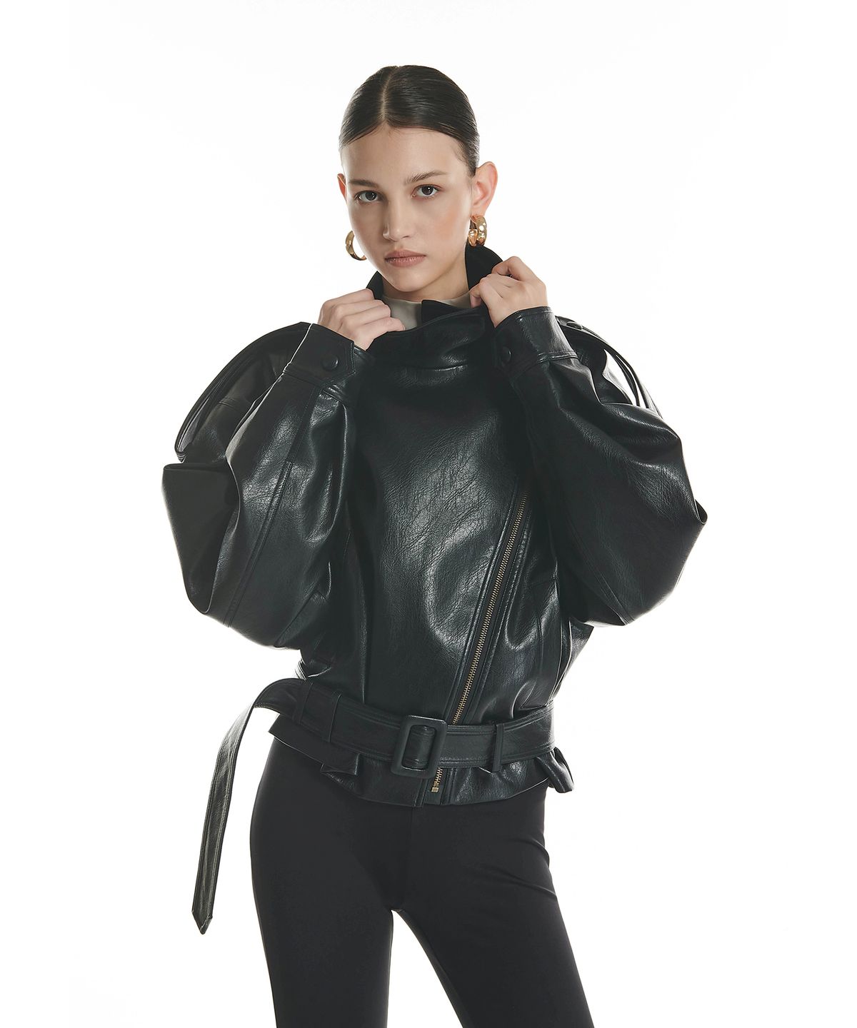 프로젝트 웨이브(PROJECT WAVE) Buckle Leather Jacket (4color)