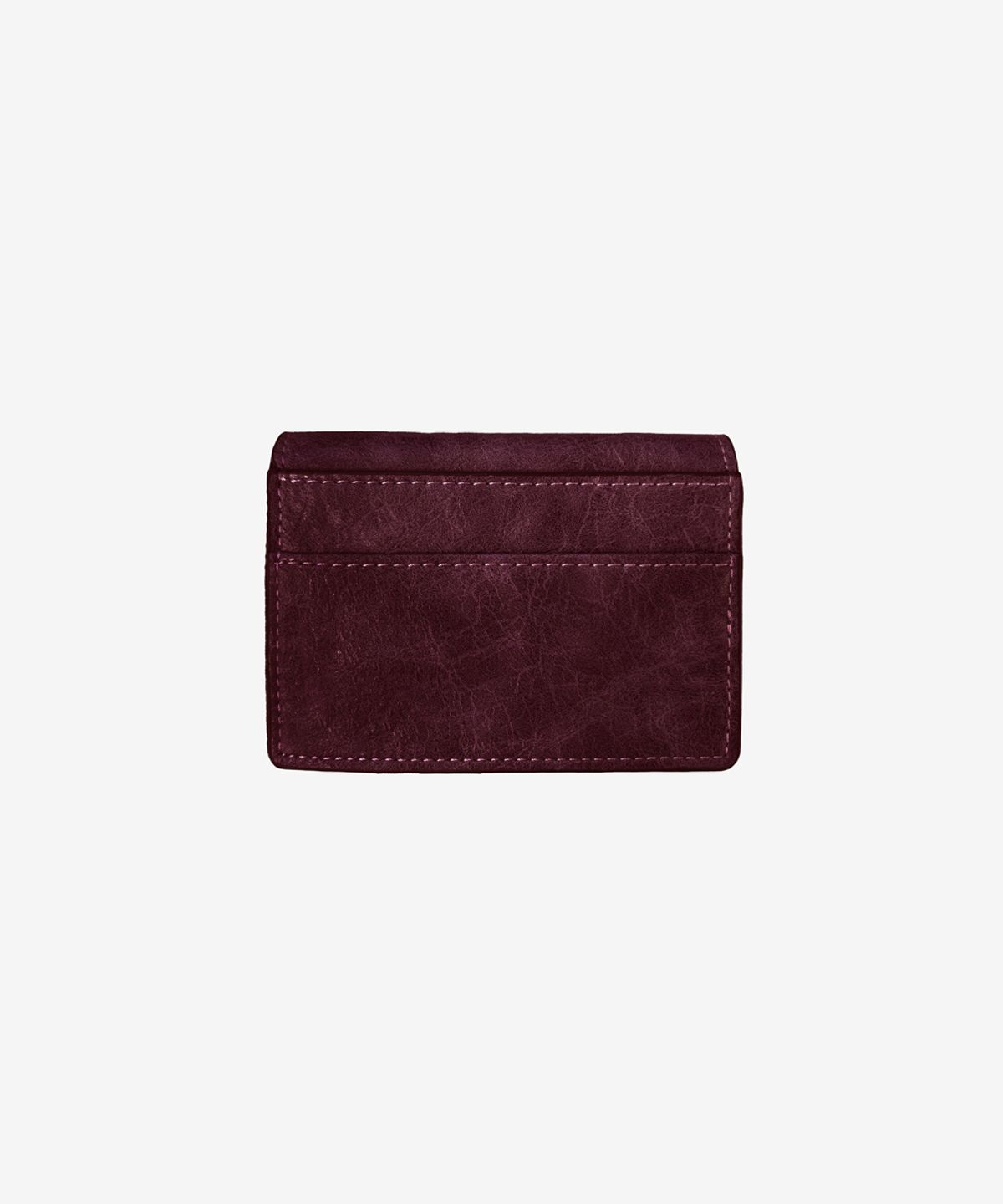 블랙 퍼플(BLACK PURPLE) 플레이트 로고 지갑_버건디 Plate Logo Wallet_Burgundy