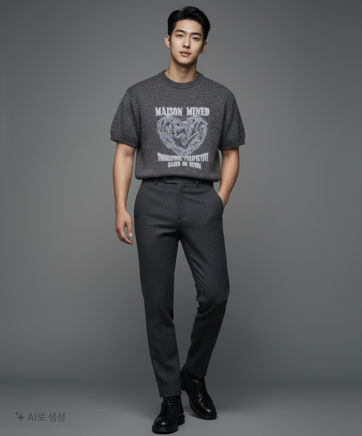 메종미네드(MAISON MINED) SLOP BOUCLE HALF KINT BLACK S