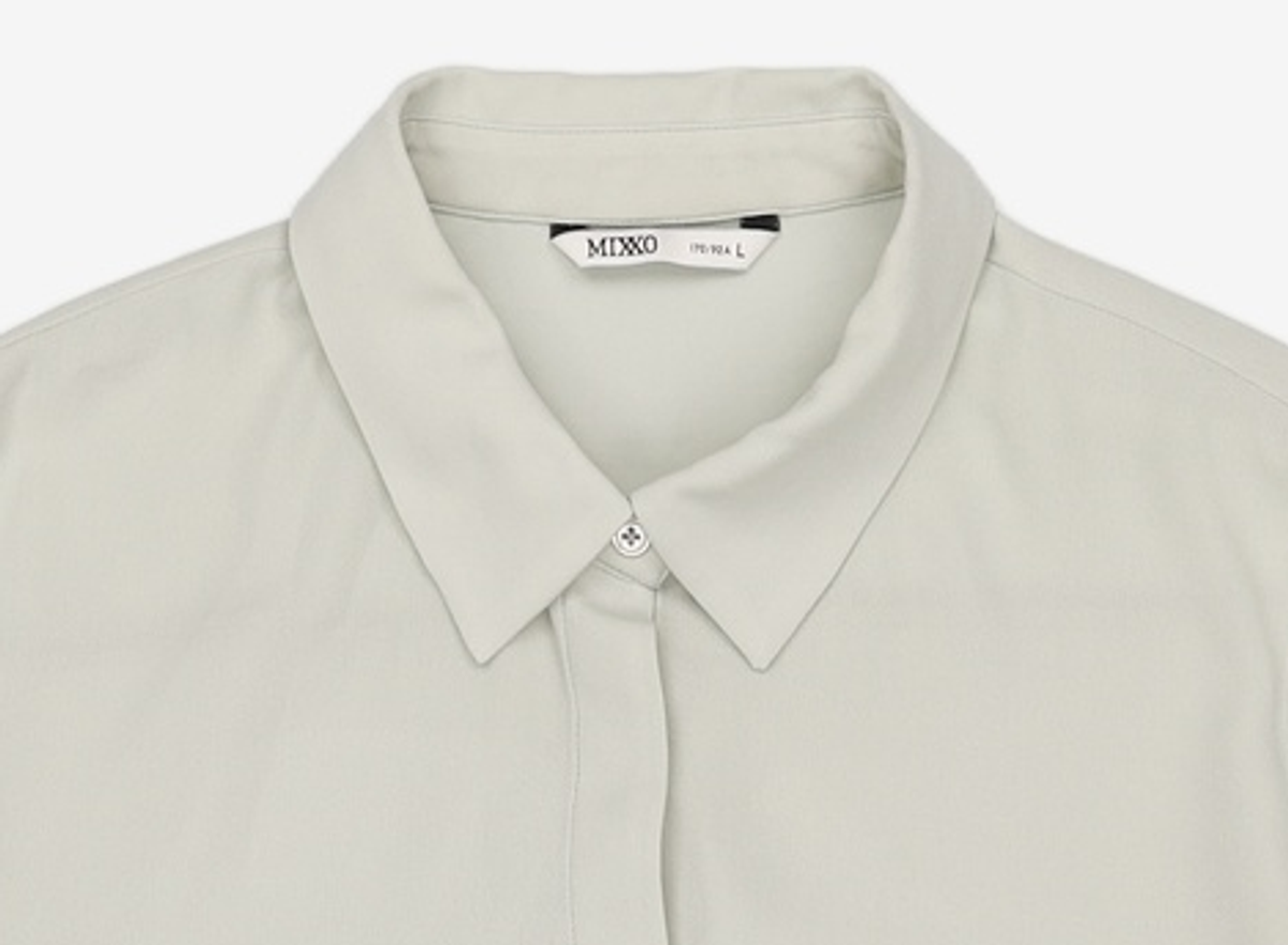 미쏘(MIXXO) 셔츠카라 블라우스 MIWBLB310B L