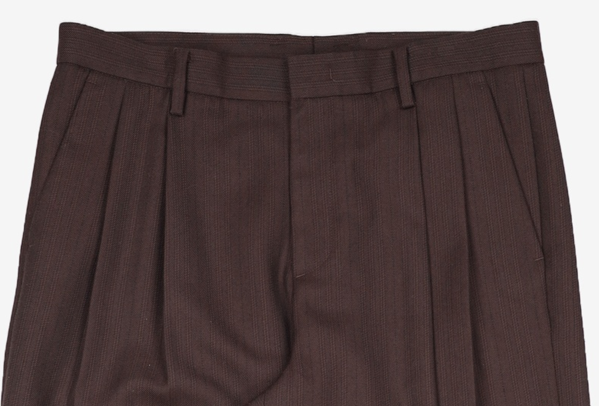 티엔지티(TNGT) Virgin Wool Herringbone Wide Pants (Vintage Brown) TNPA5F104W2 86
