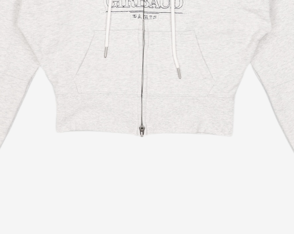 마리떼 프랑소와 저버(MARITHÉ + FRANҪOIS GIRBAUD) W CLASSIC LOGO CROP HOODIE ZIPUP light green S