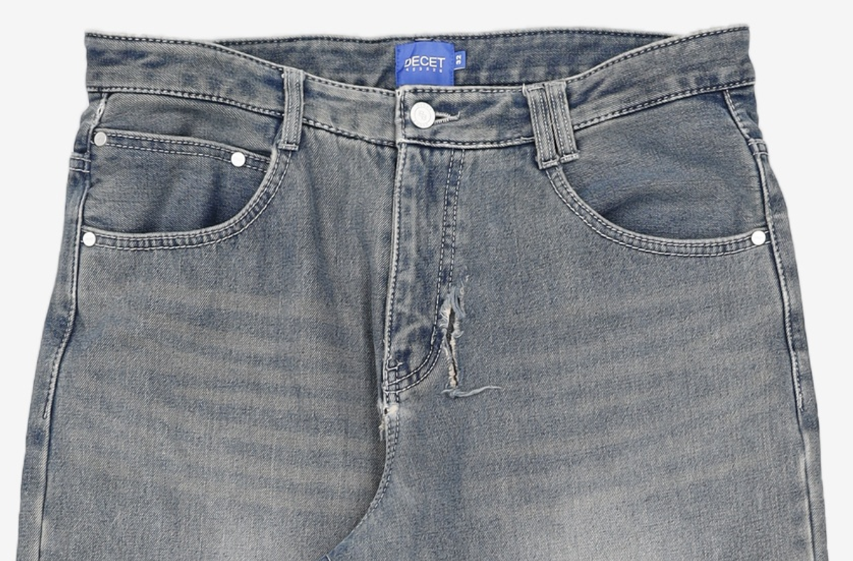 데케트(DECET) Mid Rise Wide Jeans DCPT027BlackSide 32