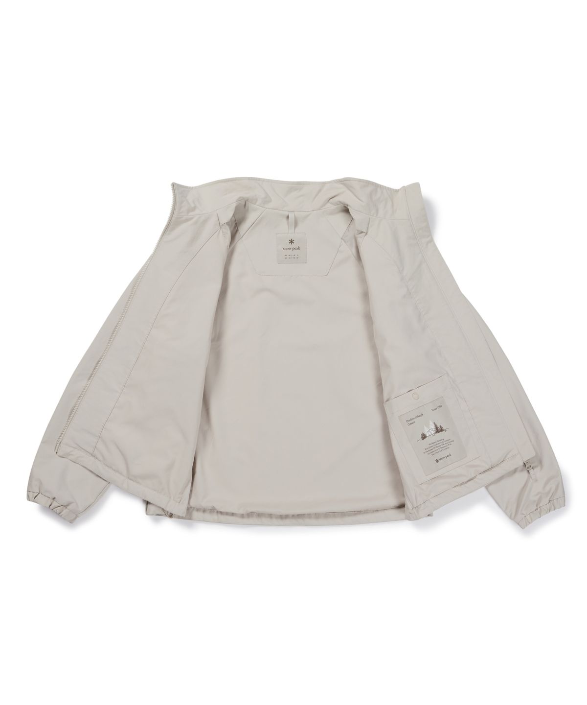 스노우피크 어패럴(SNOWPEAK APPAREL) 캠프 드라이 여성 스탠드넥 바람막이 (S26FWFWB63) Light Beige