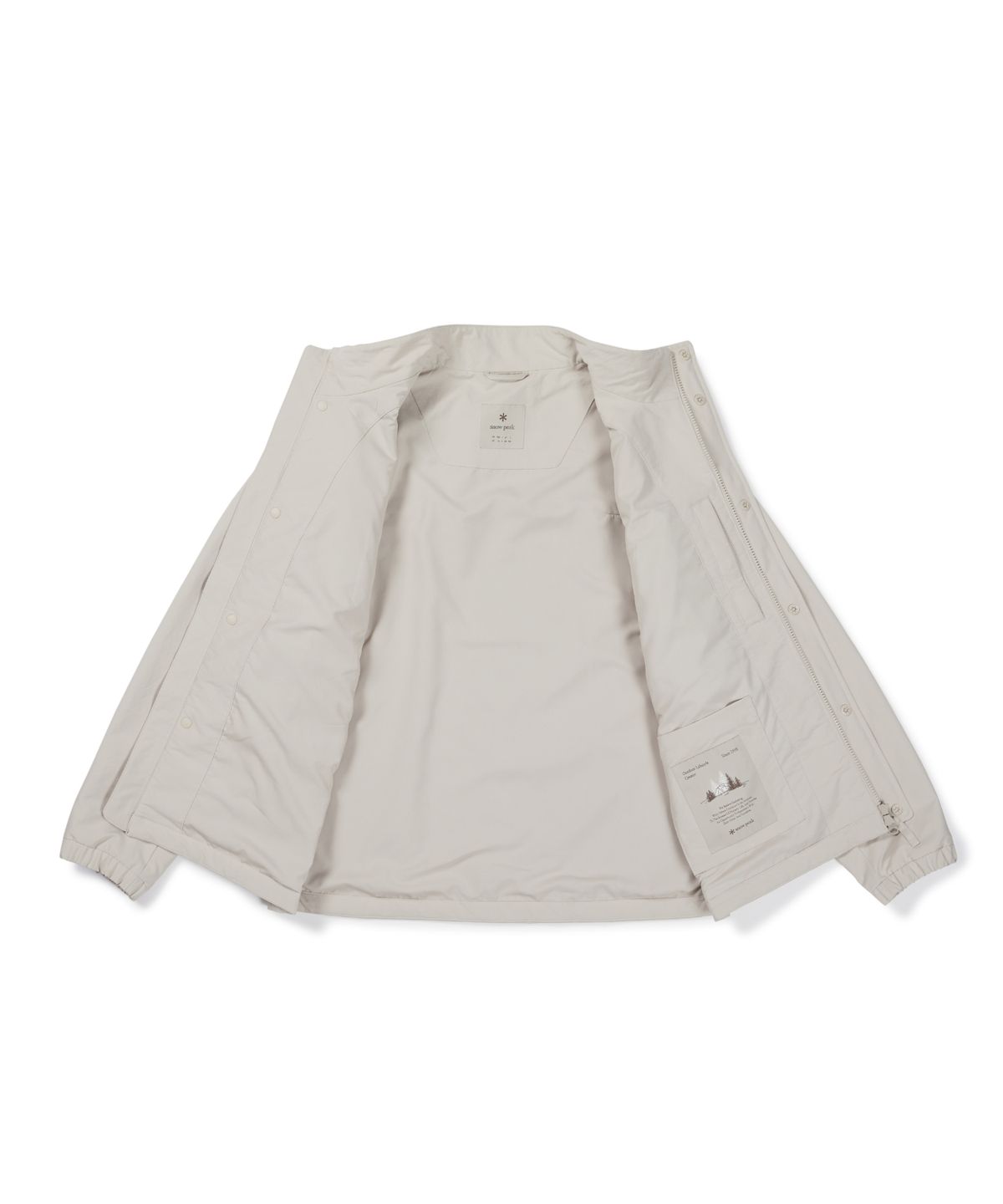 스노우피크 어패럴(SNOWPEAK APPAREL) 캠프 드라이 스탠드넥 바람막이 (S26FMFWB62) Light Beige