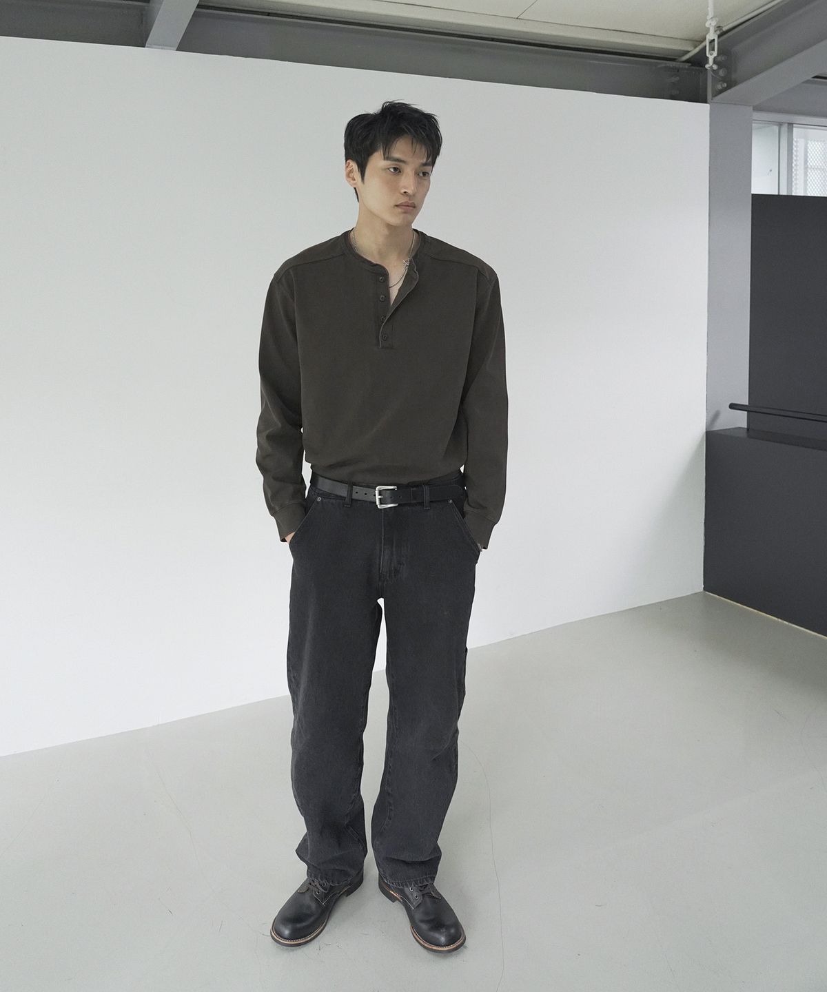 시도(SIIIIDO) ARMOR GOAT G&P HENRYNECK LONG SLEEVE(G&P BROWN)
