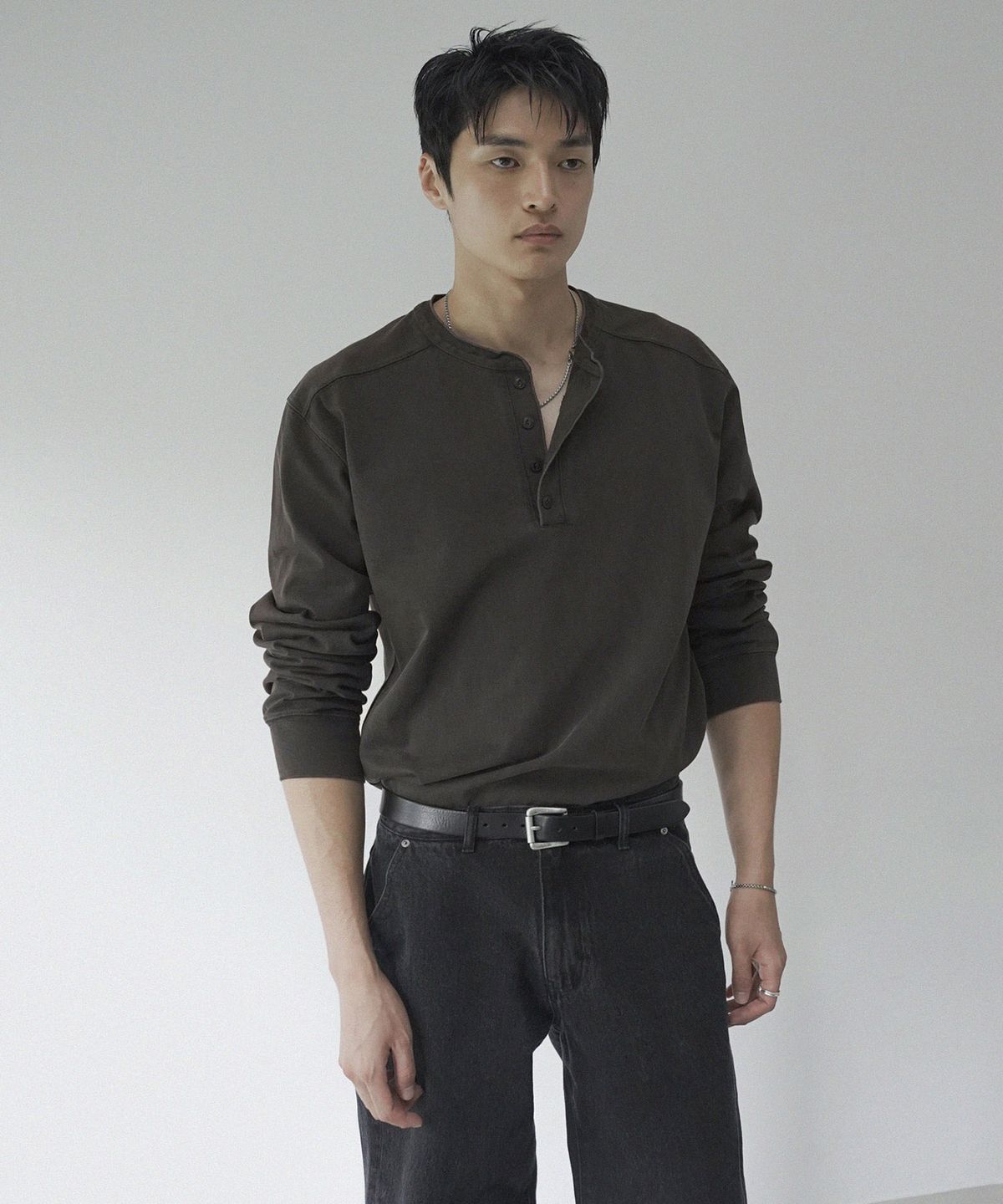 시도(SIIIIDO) ARMOR GOAT G&P HENRYNECK LONG SLEEVE(G&P BROWN)