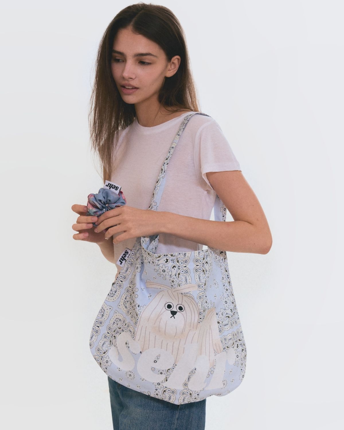세르(SEHR) My Puppy Paisley Easy Bag (Light Blue)