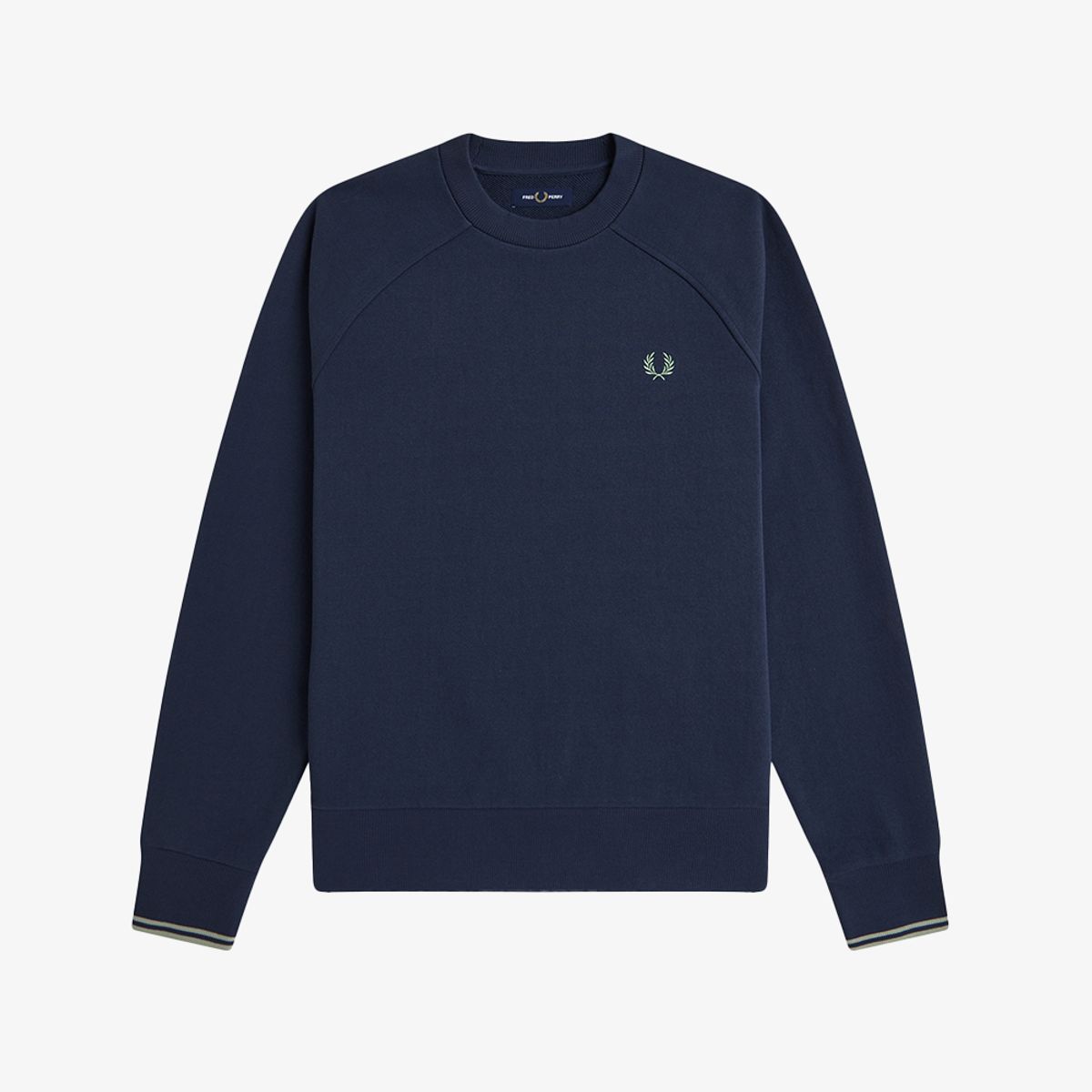프레드페리(FRED PERRY) [Sport] 릴렉스드 팁드 크루넥 스웻셔츠 - 다크에어포스 AFPM2G33495-738