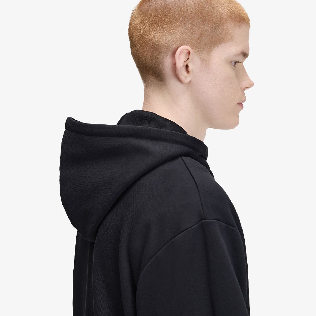 프레드페리(FRED PERRY) [Sport] 릴렉스드 팁드 후드 스웻셔츠 - 블랙 AFPM2G33492-102