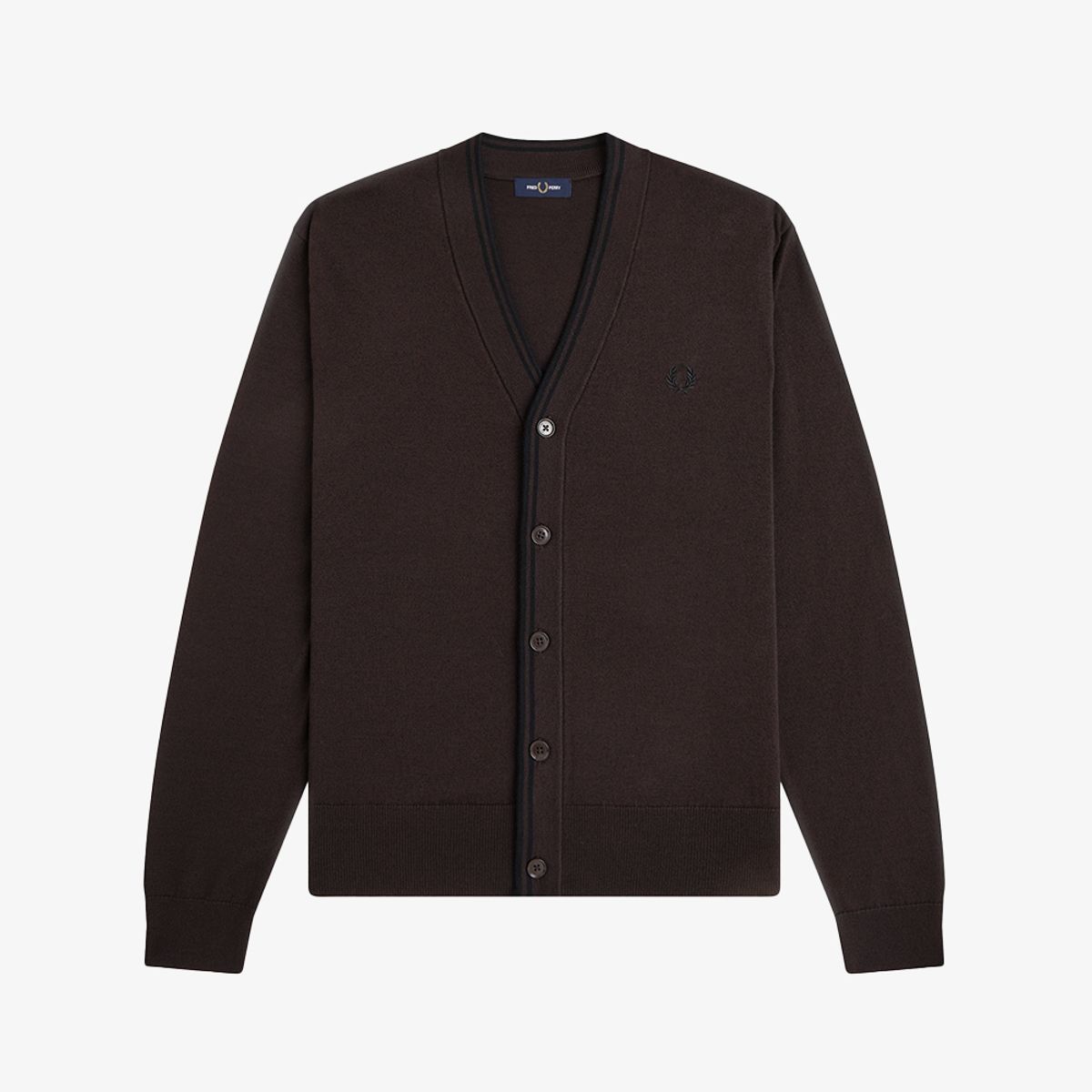 프레드페리(FRED PERRY) [Sharp] 클래식 가디건 - 리치브라운 AFPM2G33300-33C