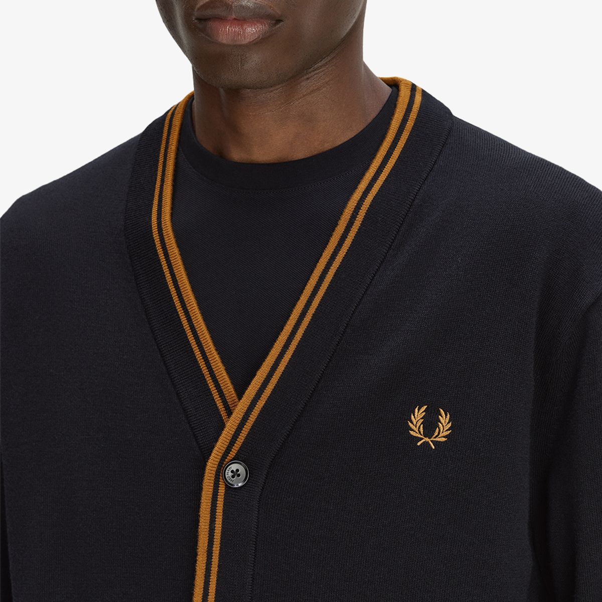 프레드페리(FRED PERRY) [Sharp] 클래식 가디건 - 블랙 AFPM2G33300-102