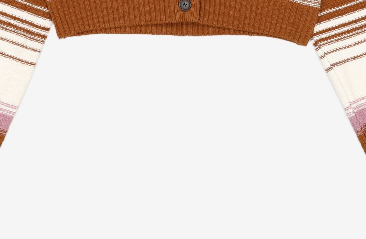 오아이오아이 컬렉션(OIOI COLLECTION) COLOR LAYERING CROP CARDIGAN [BRICK] FREE
