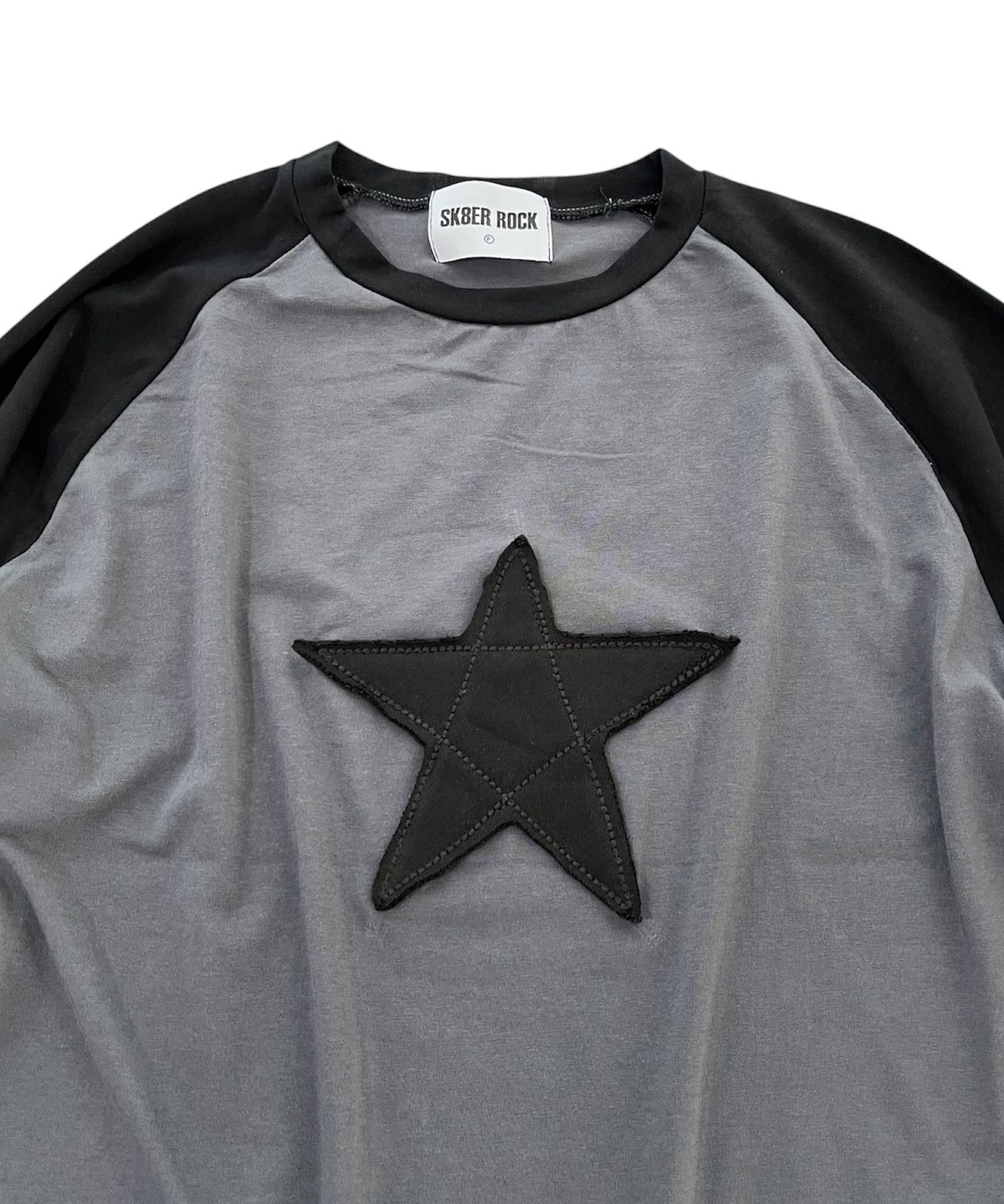 스케이터락(SK8ER ROCK) Star Raglan T-Shirt (Darkgray black)