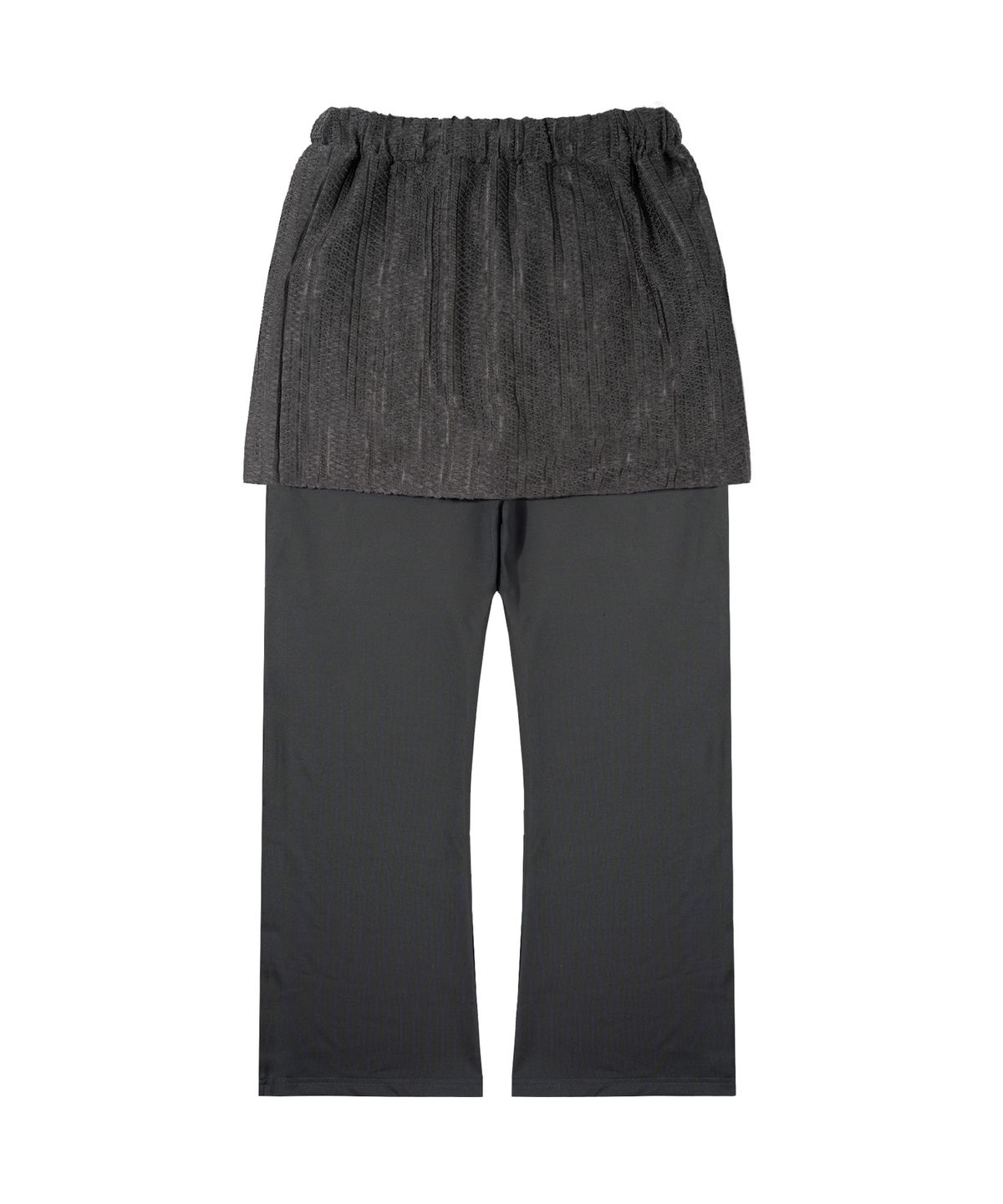 카이파이(KAIFAI) 위스피 레이어드 스커트 팬츠 (차콜) K26ZC751