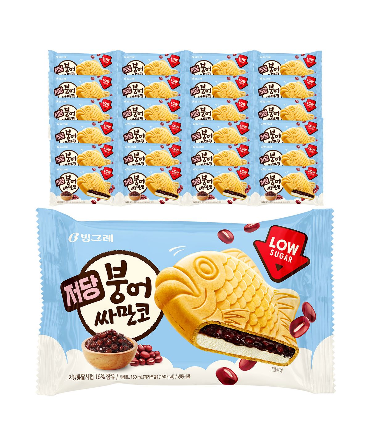 빙그레(BINGGRAE) 붕어싸만코 24개  저당 아이스크림