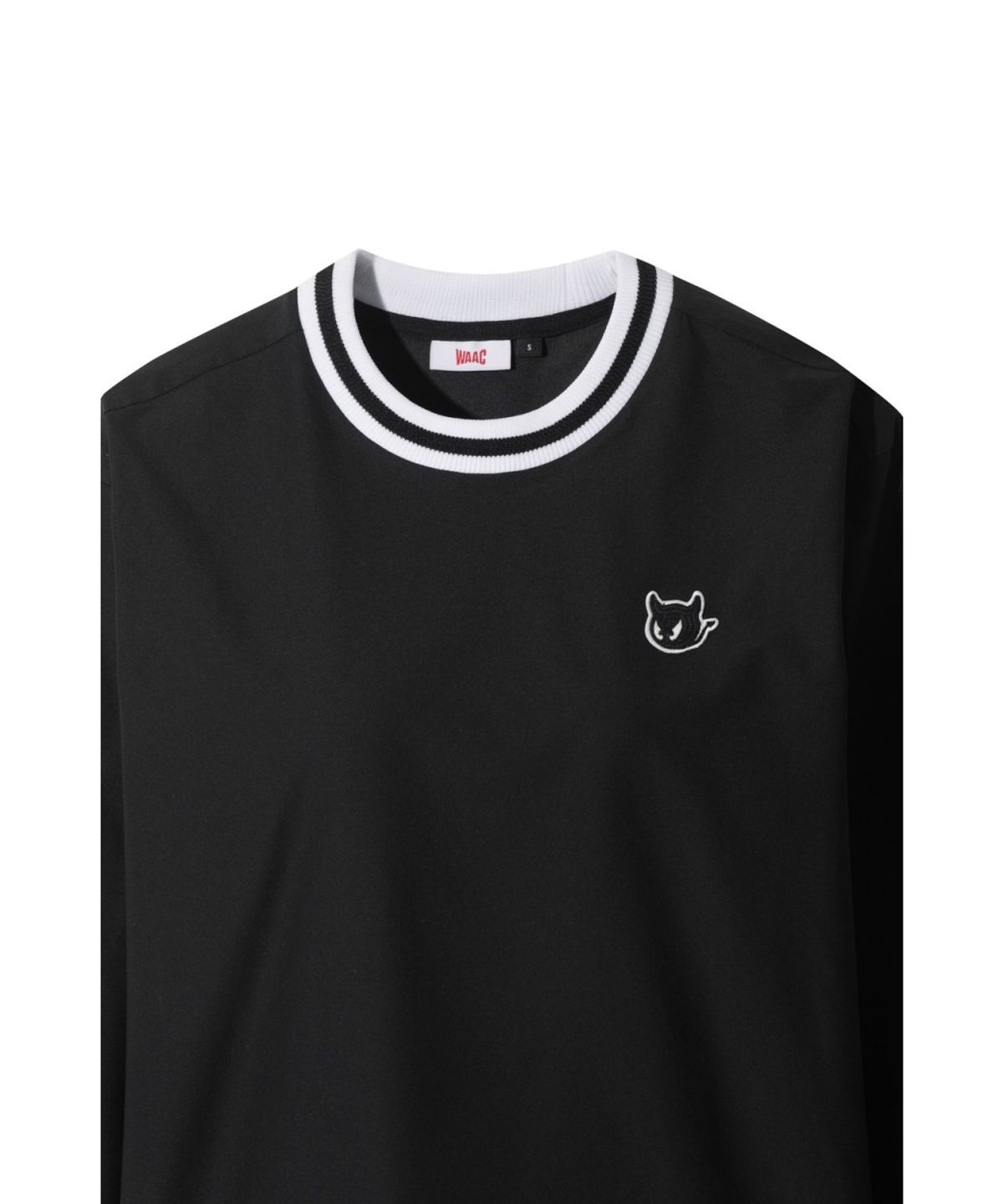 왁(WAAC) Women Color Block Rib Pullover WWTBS26104BKX