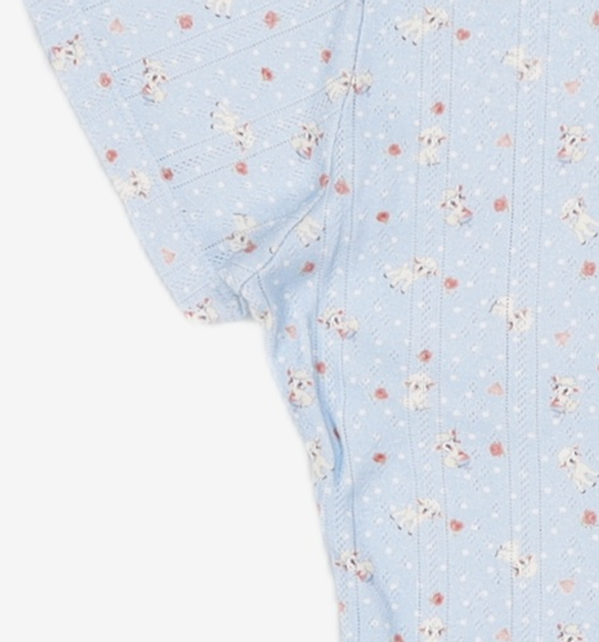 유희(YOUHEE) SHEEP PATTERN EYELET T-SHIRTS_LIGHT BLUE M