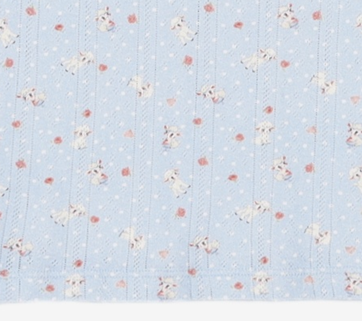 유희(YOUHEE) SHEEP PATTERN EYELET T-SHIRTS_LIGHT BLUE M