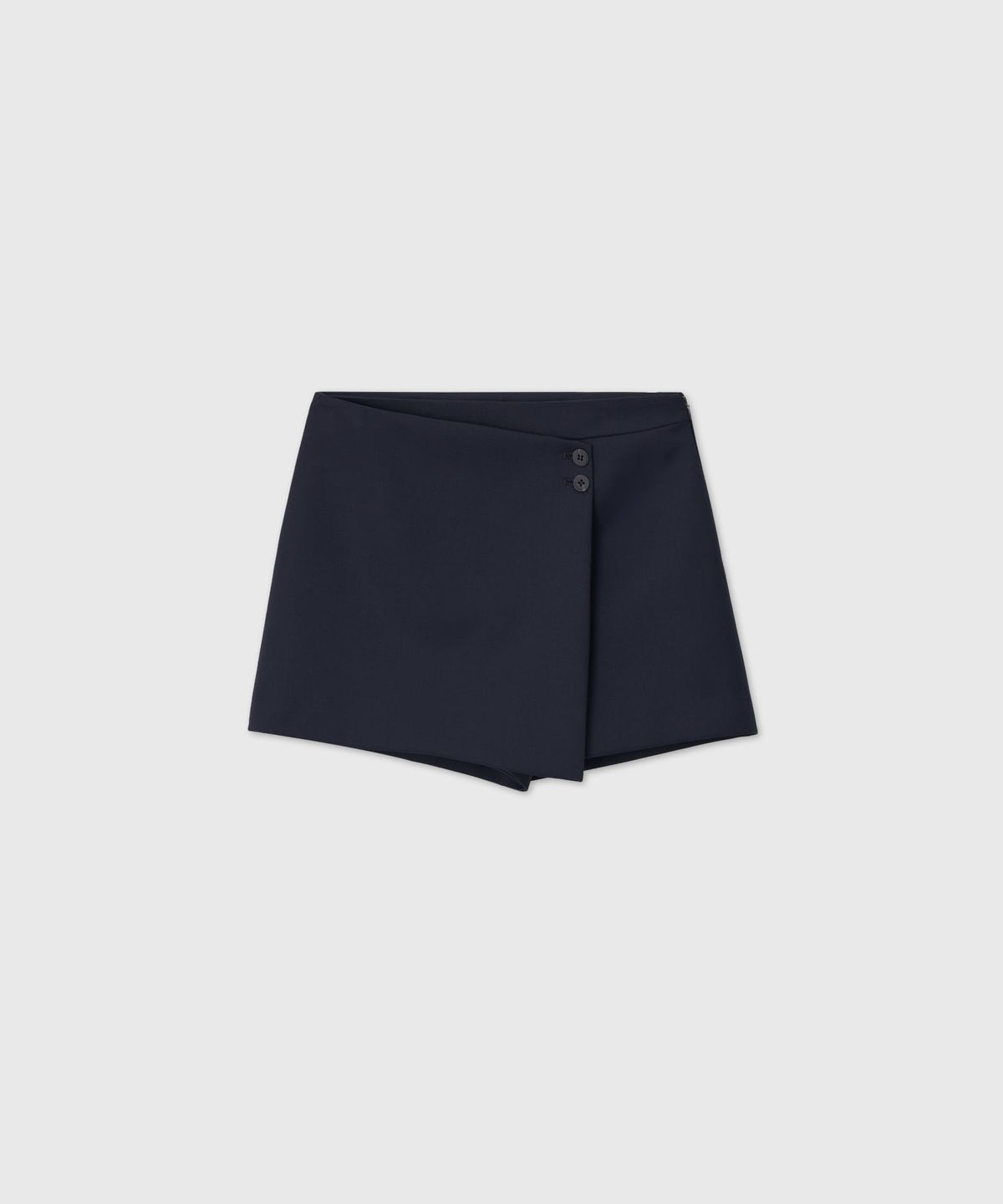 룩캐스트(LOOKAST) 울 랩 스커트 팬츠_네이비 / WOOL WRAP SKIRT PANTS_NAVY