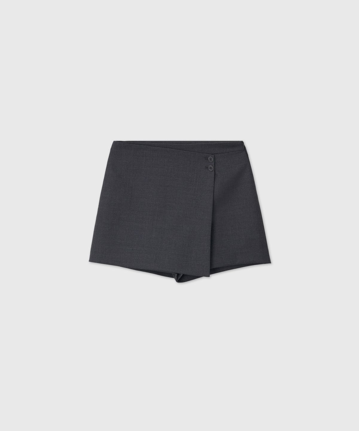 룩캐스트(LOOKAST) 울 랩 스커트 팬츠_그레이 / WOOL WRAP SKIRT PANTS_GREY