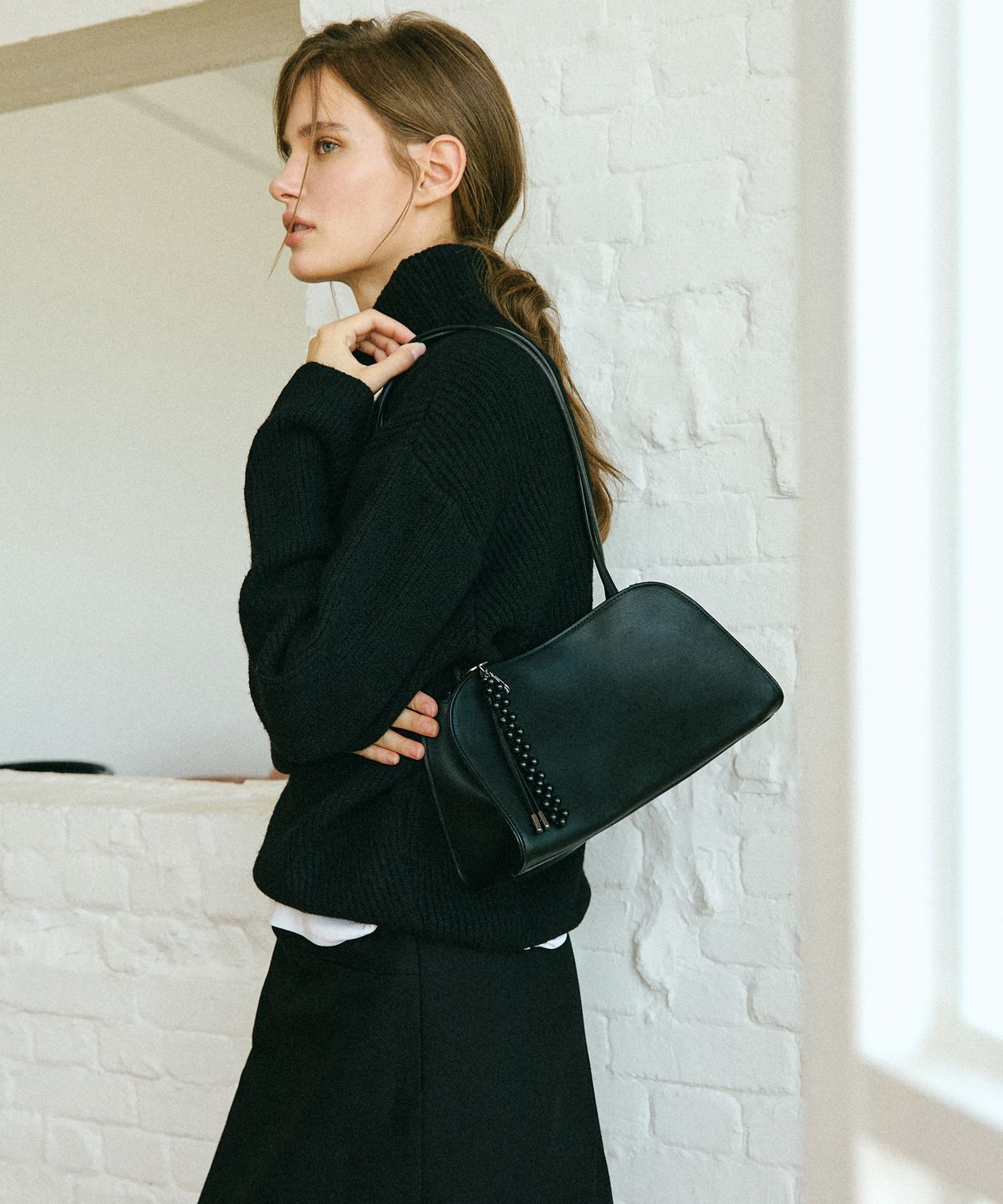 모어모르(MOREMORR) MAUD BAG_black 숄더백 토트백